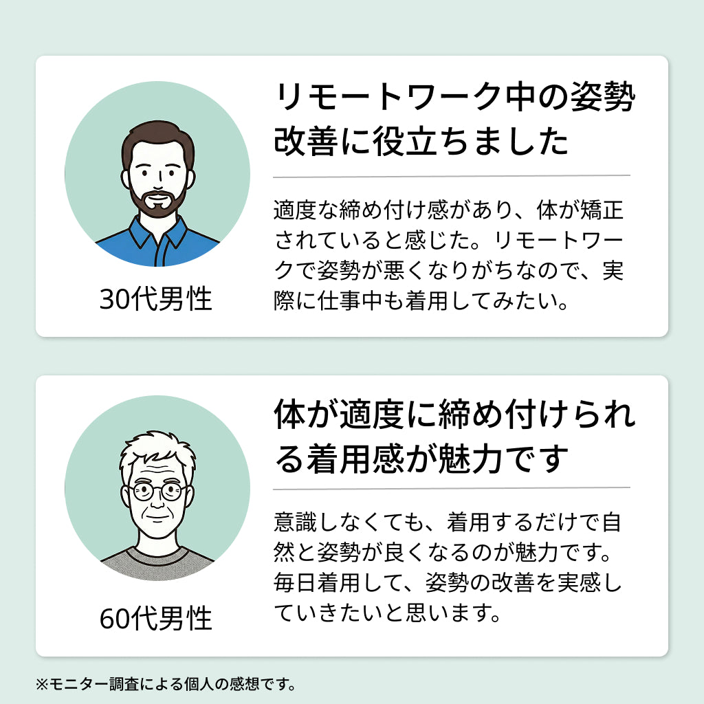 着るだけ姿勢補正インナー