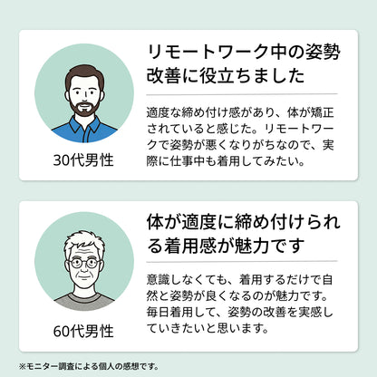 着るだけ姿勢補正インナー - 単品